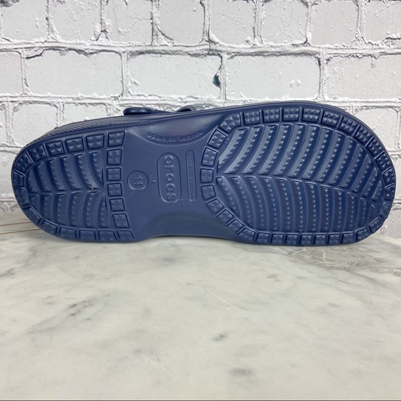 Crocs Classic Adult Unisex Navy Blue Baya Clogs Slip-On Footwear Sz M 11 / W 13 - Picture 3 of 10